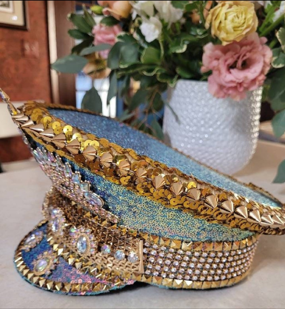 Mermaid Sequin Captain Hat