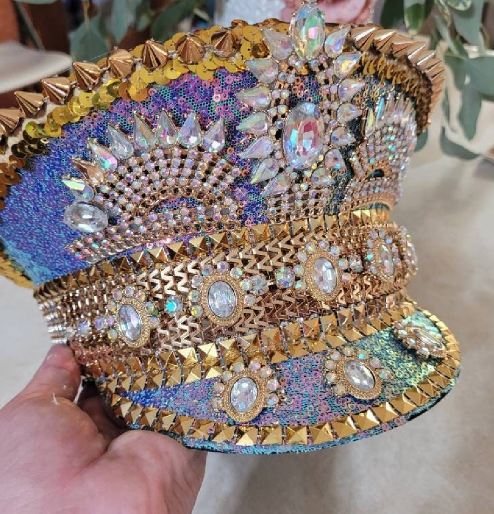 Mermaid Sequin Captain Hat