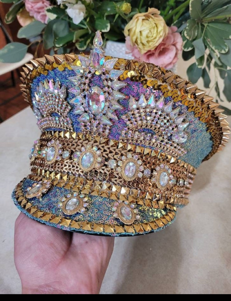 Mermaid Sequin Captain Hat