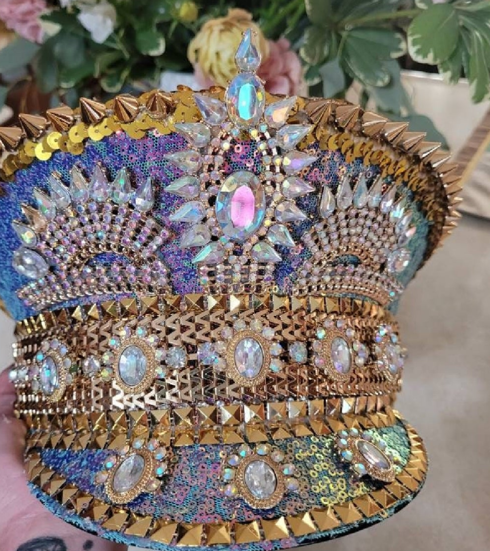 Mermaid Sequin Captain Hat
