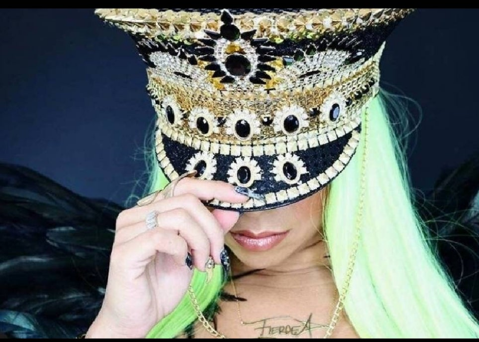Black and Gold Captain Hat